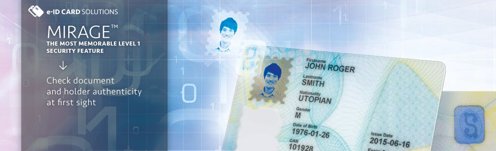 Arjo Systems: Mirage, Level 1 security feature for polycarbonate documents
